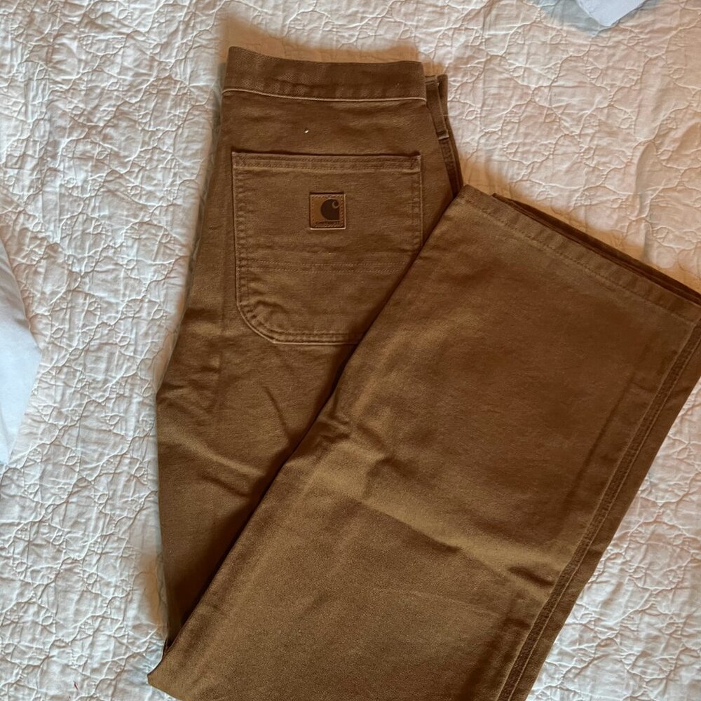 NWT Carhartt Duck Work Dungaree Pants Size 31x32 - Picture 2 of 5